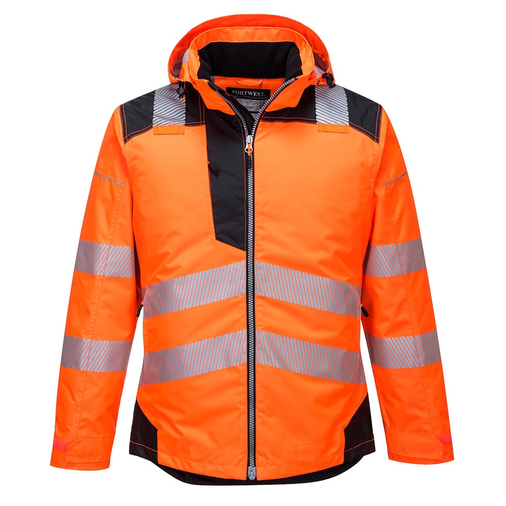 Giacca invernale alta visibilità PW3 classe 3 – Arancione/nero