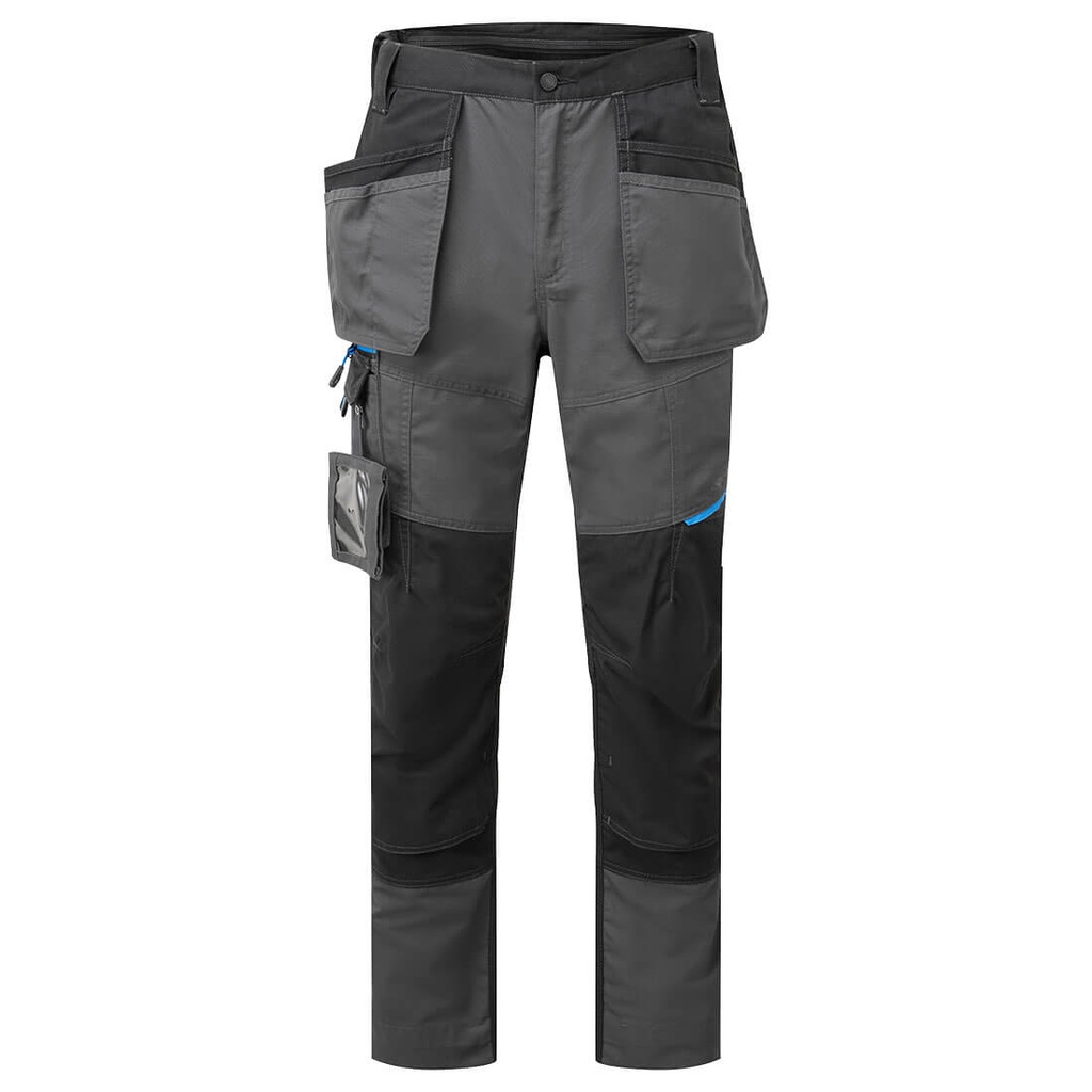 Pantaloni slim fit WX3 con tasche holster – Grigio metallo
