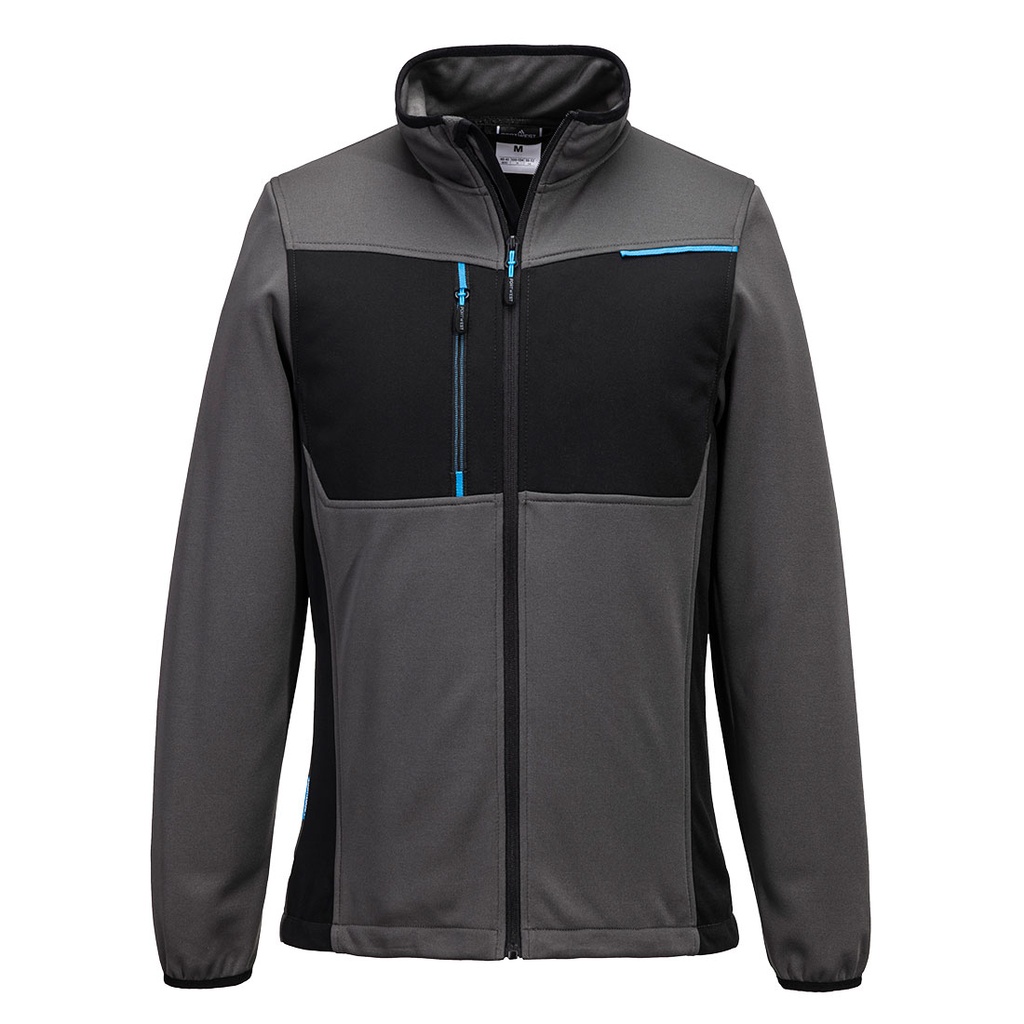 Pile tecnico WX3 con zip intera – Grigio metallo