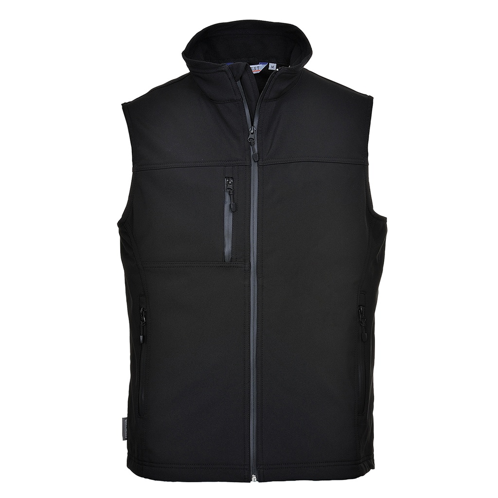 Gilet softshell (3 strati) – Nero
