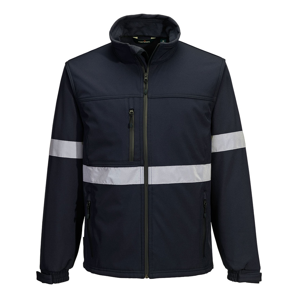 Giacca softshell 3 strati visibilità migliorata Iona – Blu navy