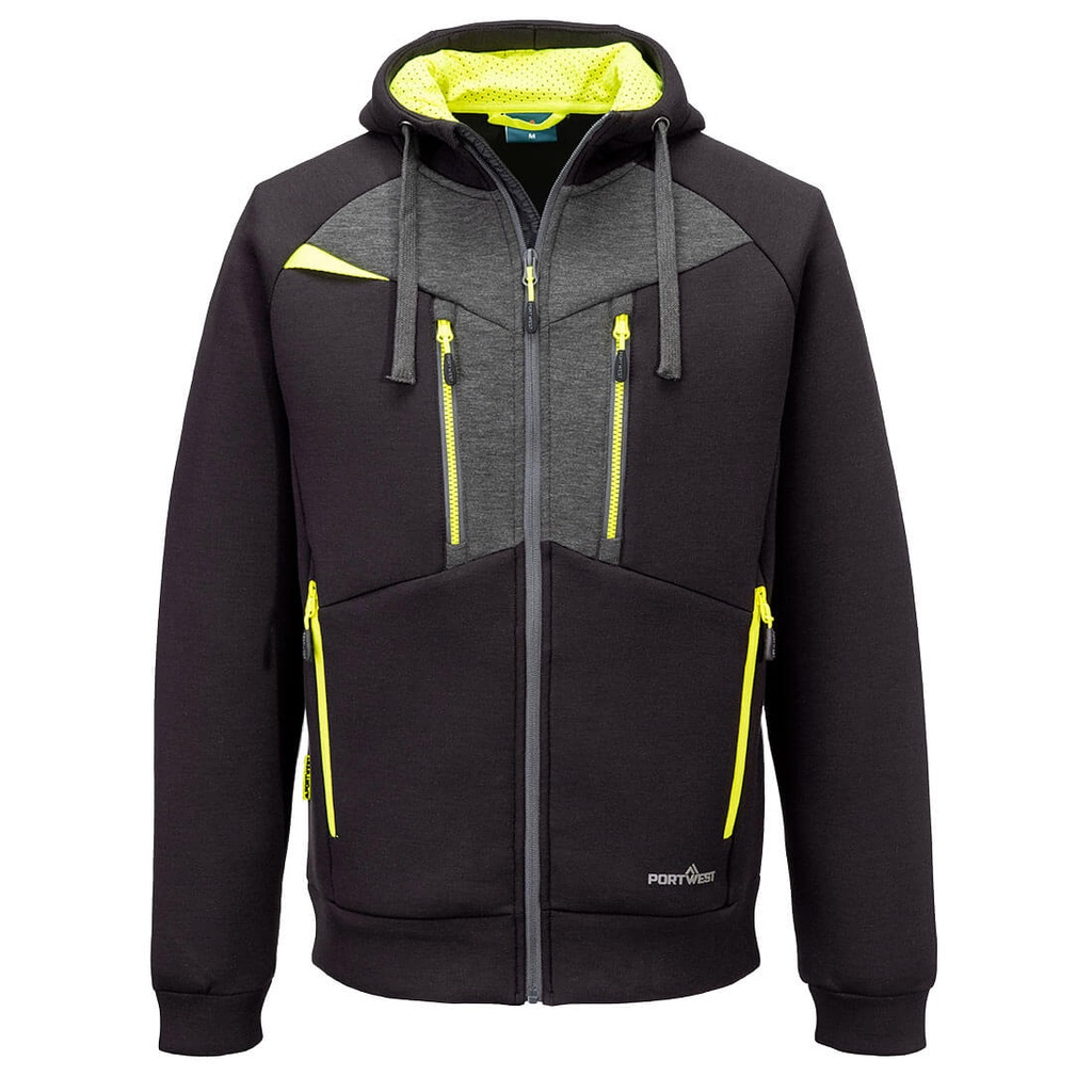 Felpa con cappuccio e zip DX4 – Nero