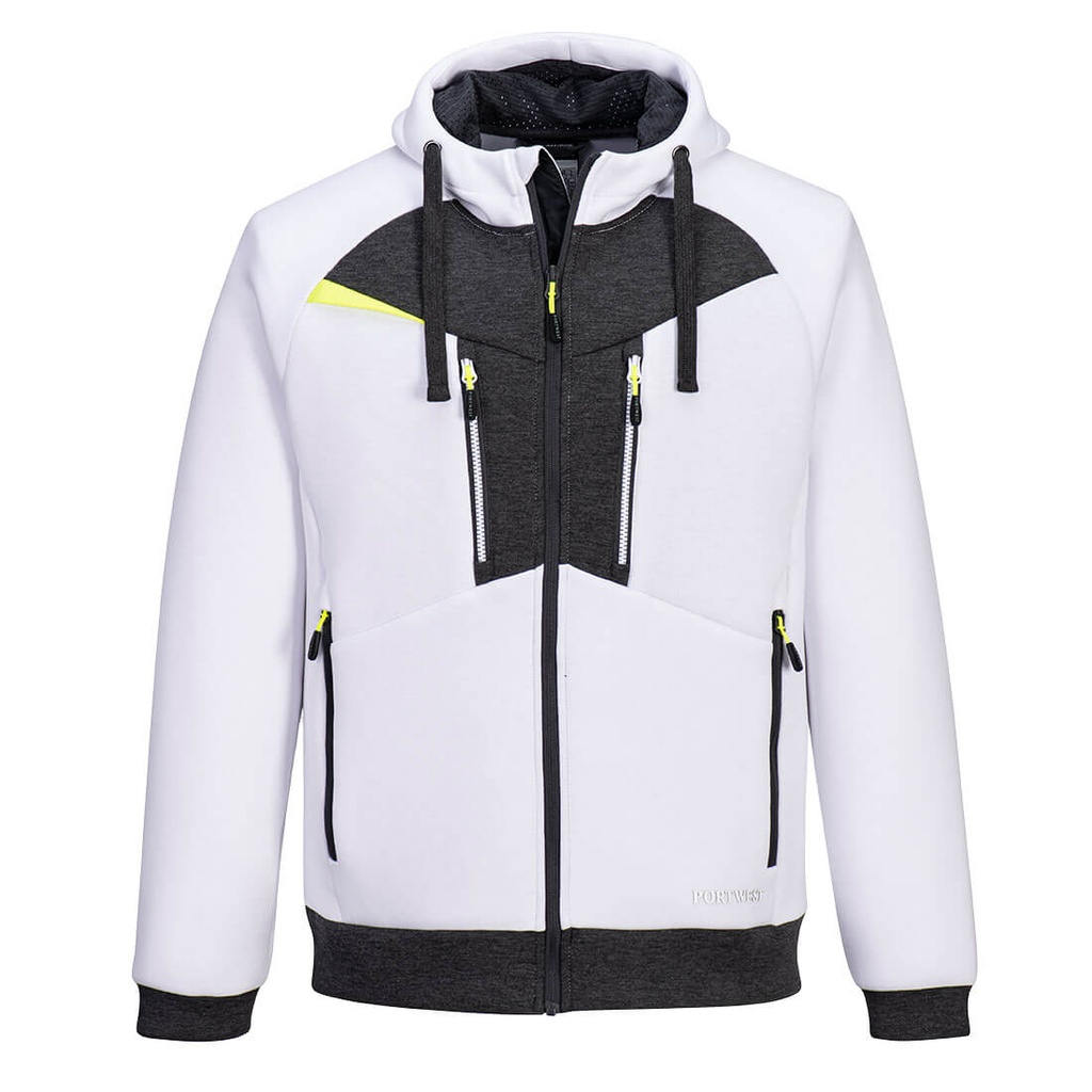 Felpa con cappuccio e zip DX4 – Bianco