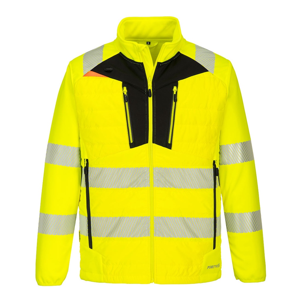 Giacca trapuntata ibrida alta visibilità DX4 classe 2/3 – Giallo/nero