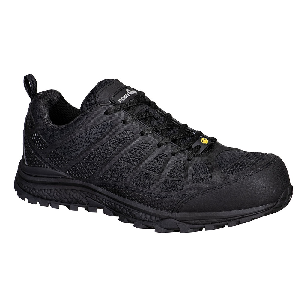 Scarpa antinfortunistica sportiva in tessuto metal free composito S1PS ESD SR FO – Nero