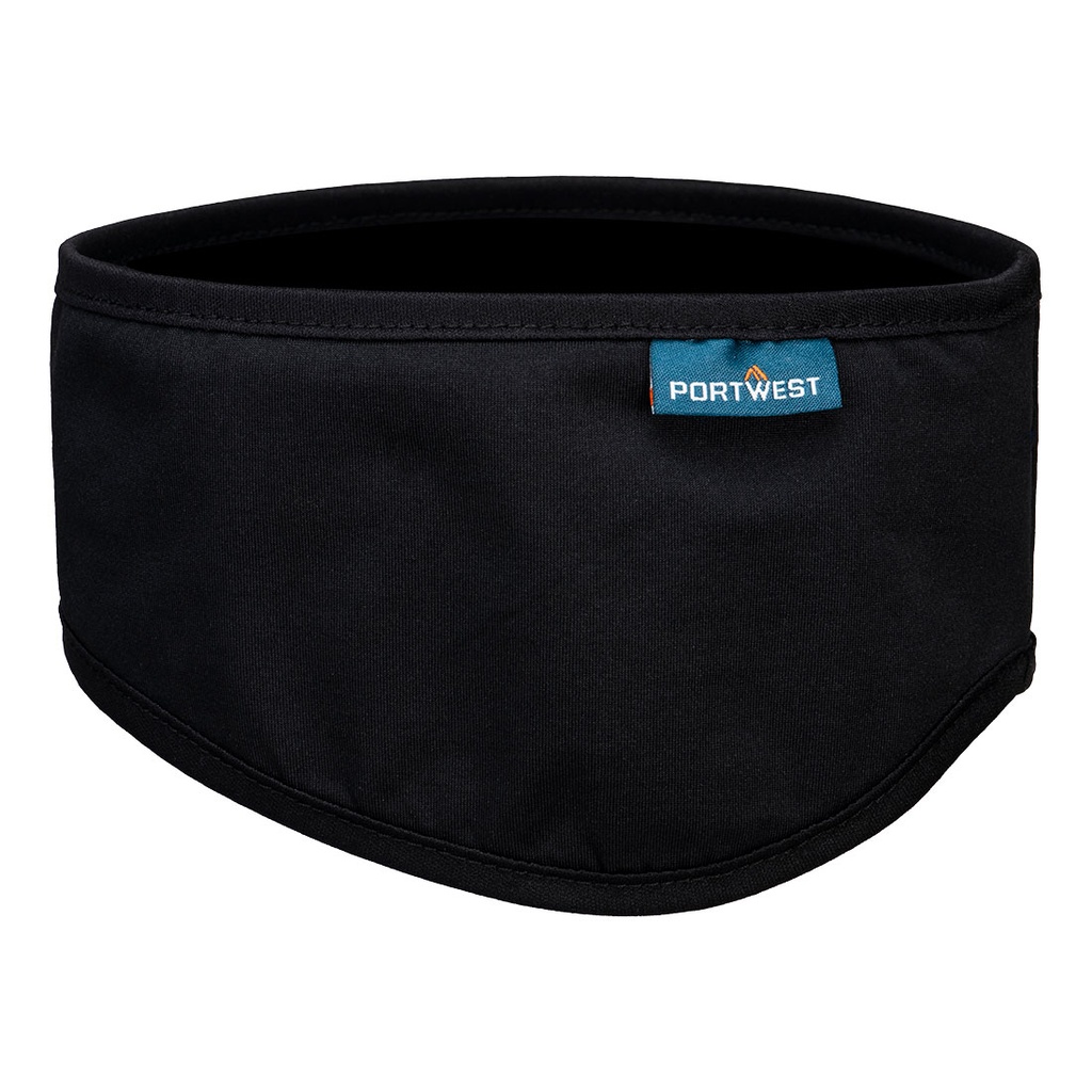 Fascia paraorecchie elasticizzata foderata in pile – Nero