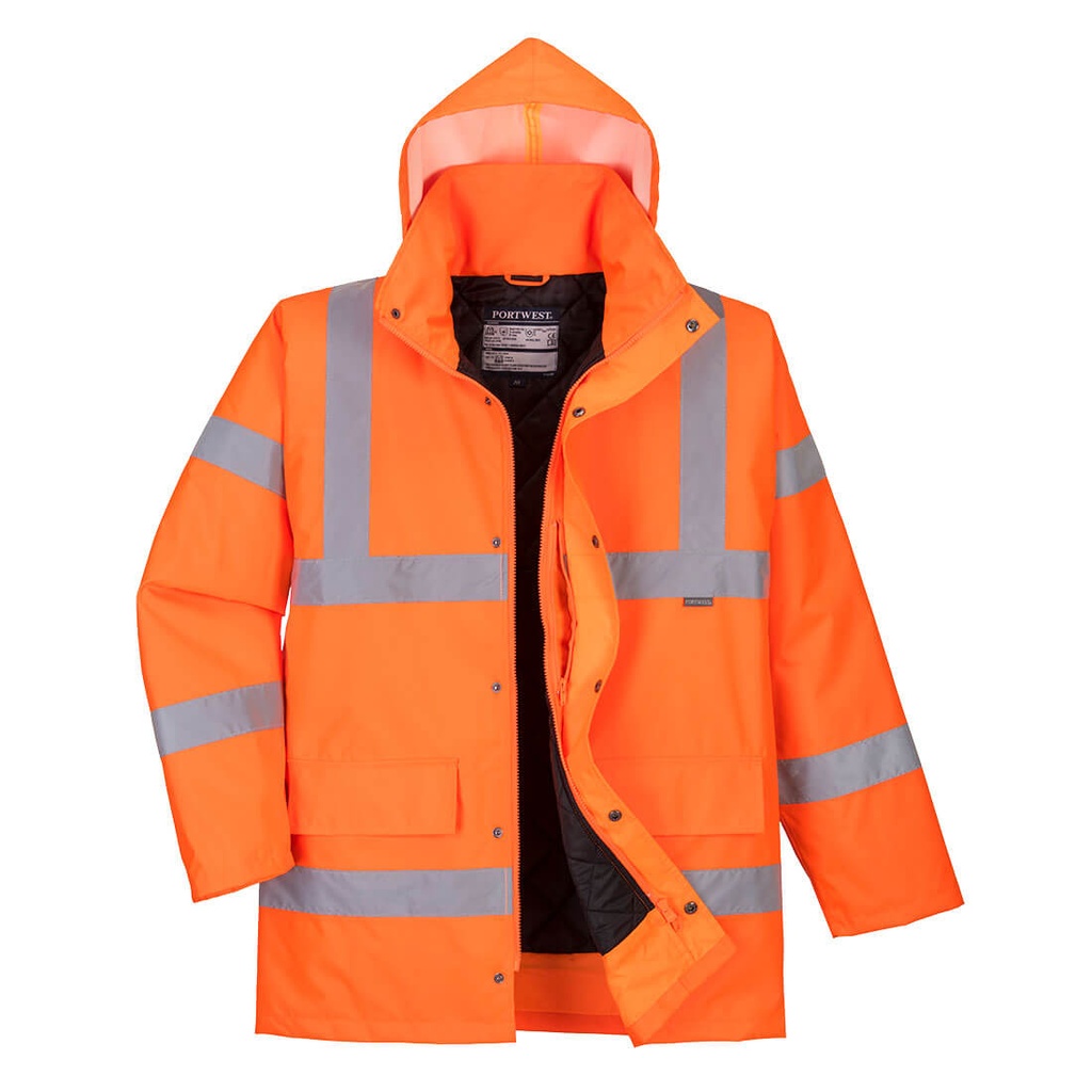 Giacca invernale Traffic alta visibilità ferroviaria RIS 3279 classe 3 – Arancione