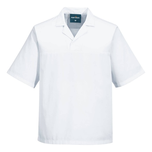 Camicia da panettiere manica corta senza tasche
