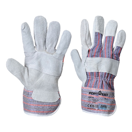 Guanti in pelle crosta bovina Rigger 260 con palmo rinforzato