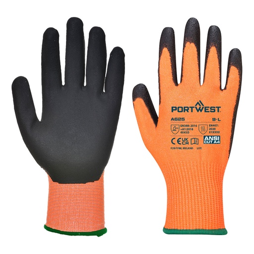 Guanti antitaglio Cut D13 Viz-Tex in PU fodera alta visibilità