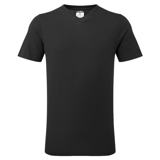 T-shirt manica corta in cotone con scollo a V