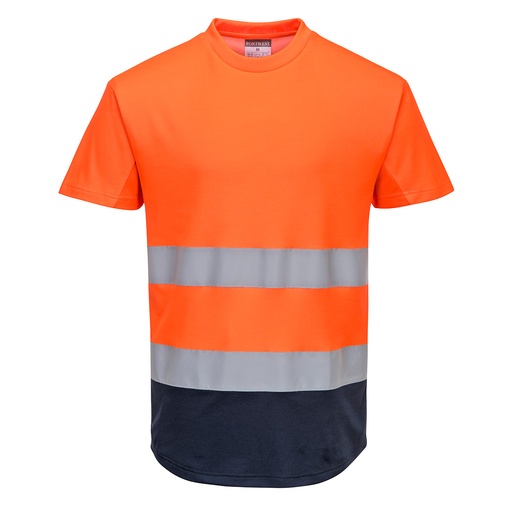 T-shirt alta visibilità bicolore Cotton Comfort con inserti in rete classe 2