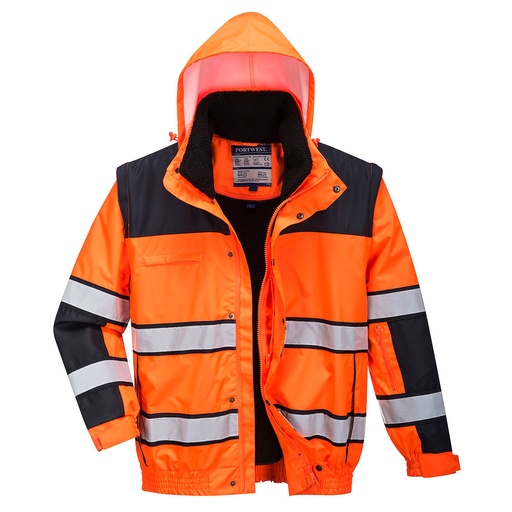 Giubbotto bomber invernale 3 in 1 alta visibilità bicolore classe 3