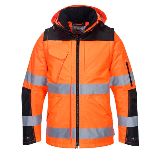 Giacca invernale 3 in 1 alta visibilità bicolore Pro classe 3