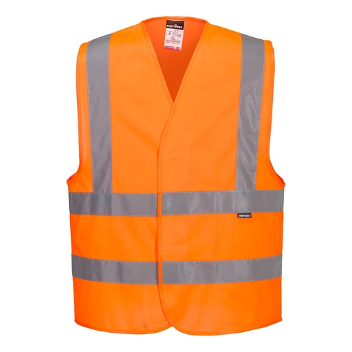 Gilet alta visibilità con due bande e bretelle classe 2