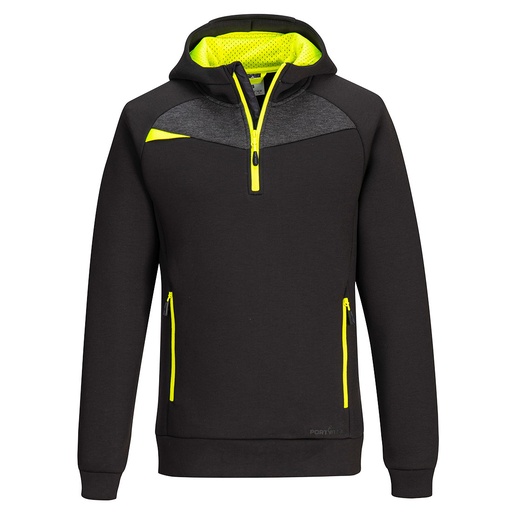 Felpa con cappuccio e mezza zip DX4