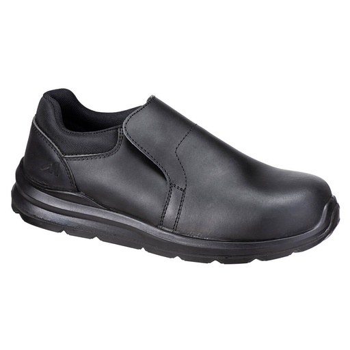 Scarpa antinfortunistica senza lacci in pelle con puntale in composito S3S SR FO