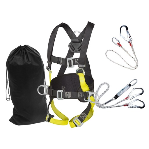 Kit anticaduta per edilizia con imbracatura e cordini