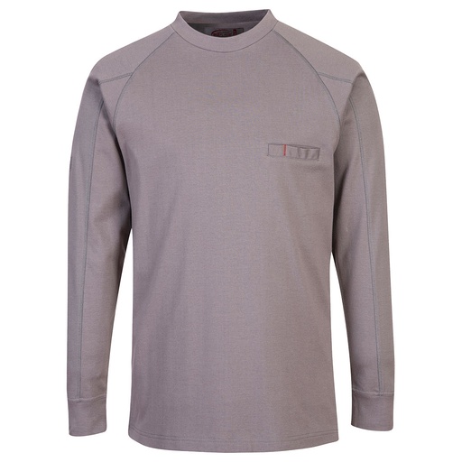 T-shirt manica lunga ignifuga antistatica girocollo con taschino