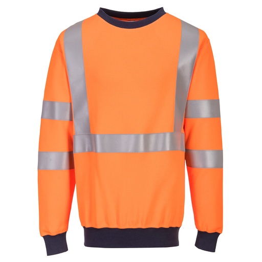Felpa ignifuga alta visibilità arancione Modaflame classe 3