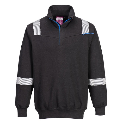Felpa ignifuga antistatica WX3 Modaflame con mezza zip