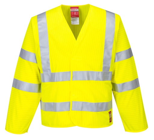 Gilet ignifugo antistatico alta visibilità a maniche lunghe Bizflame classe 3