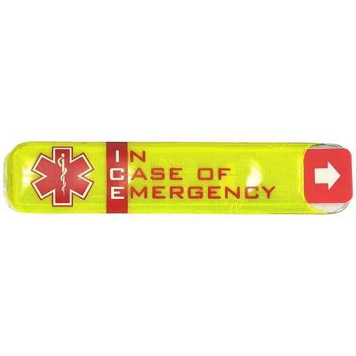 Porta ID con adesivi ICE per dati di emergenza