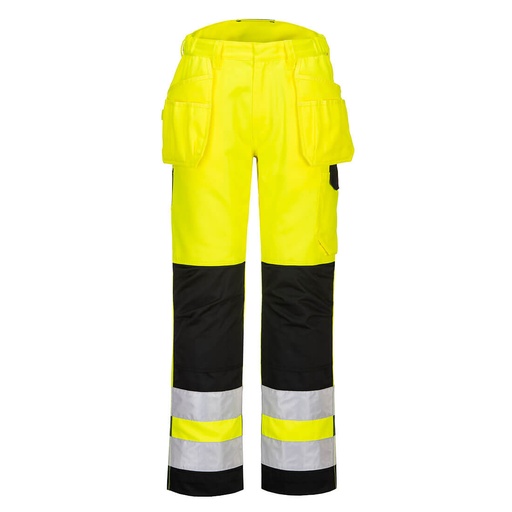 Pantaloni alta visibilità PW2 con tasche holster classe 2