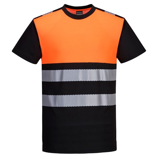 T-shirt manica corta alta visibilità PW3 Cotton Comfort classe 1