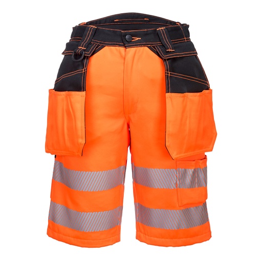 Pantaloncini alta visibilità PW3 con tasche holster classe 1