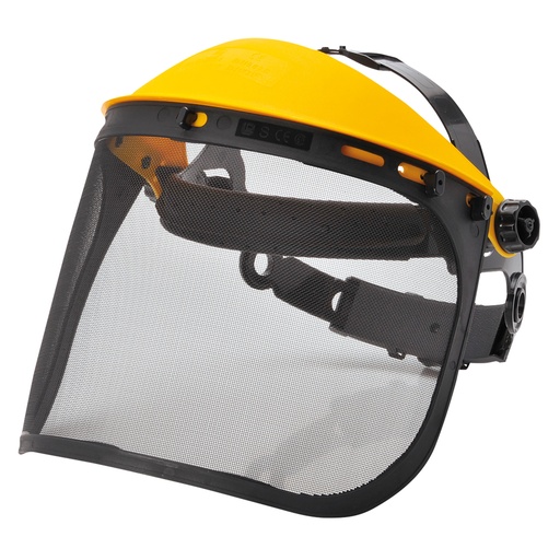 Supporto visiera con visiera a rete
