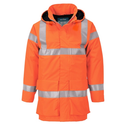 Giacca impermeabile ignifuga alta visibilità Bizflame Rain classe 3